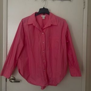 Oversized button up shirt.